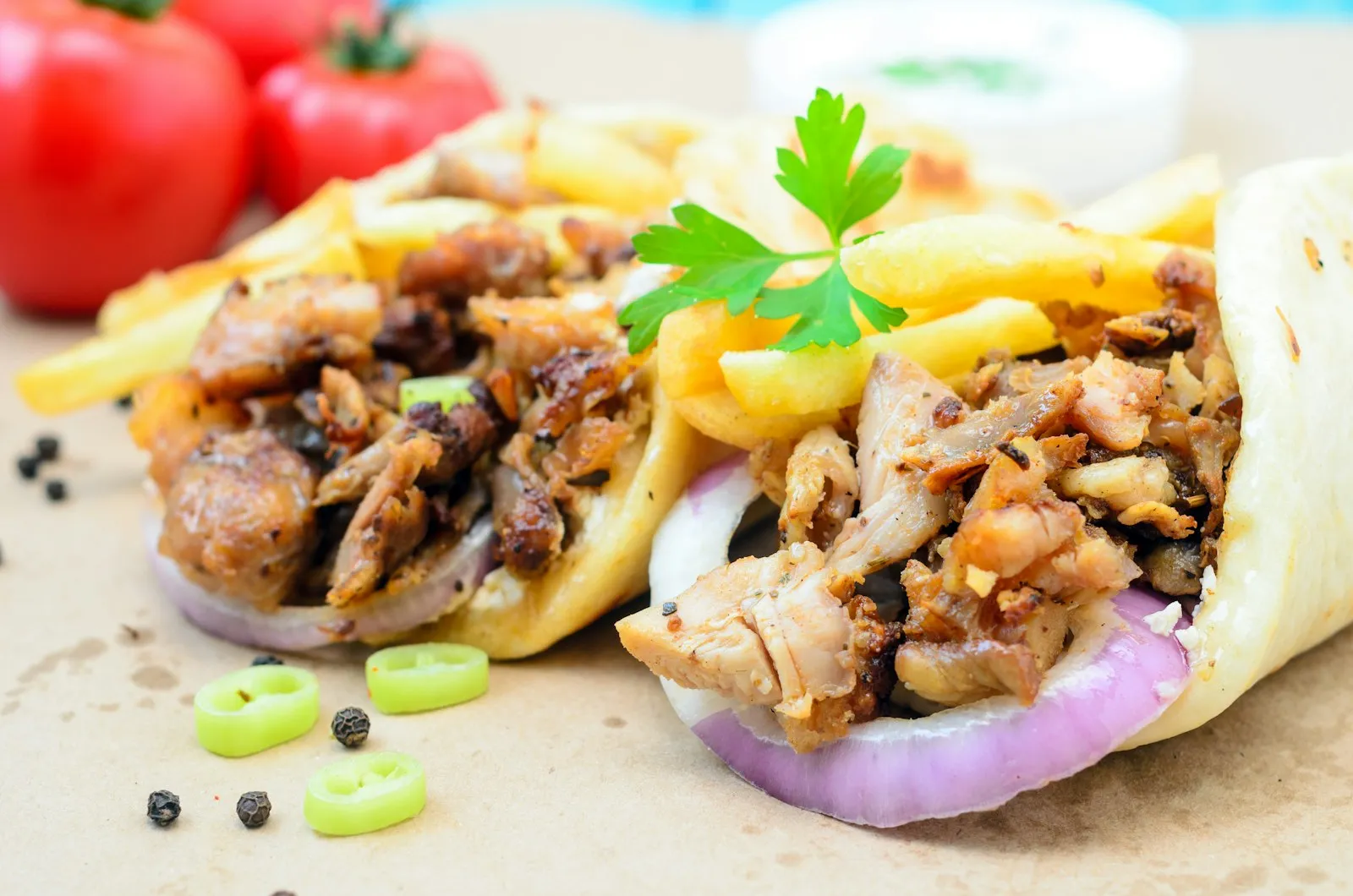 Kebab i pitabrød
